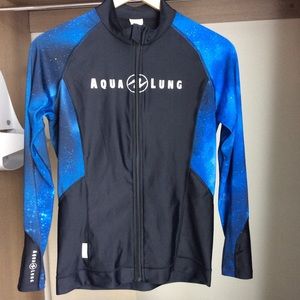Aqua Lung swim top full zip UPF 50 men size L